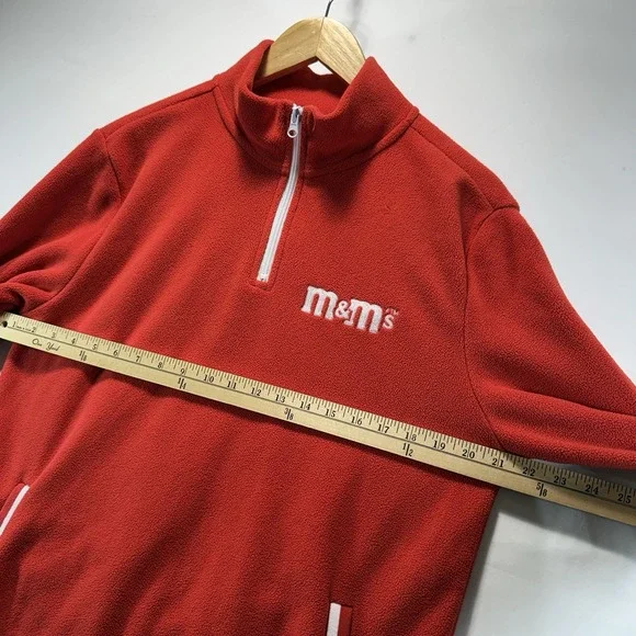 M&M Jacket Womens's M Pullover Mock Neck 1/4 Zip Red - Picture 6 of 11